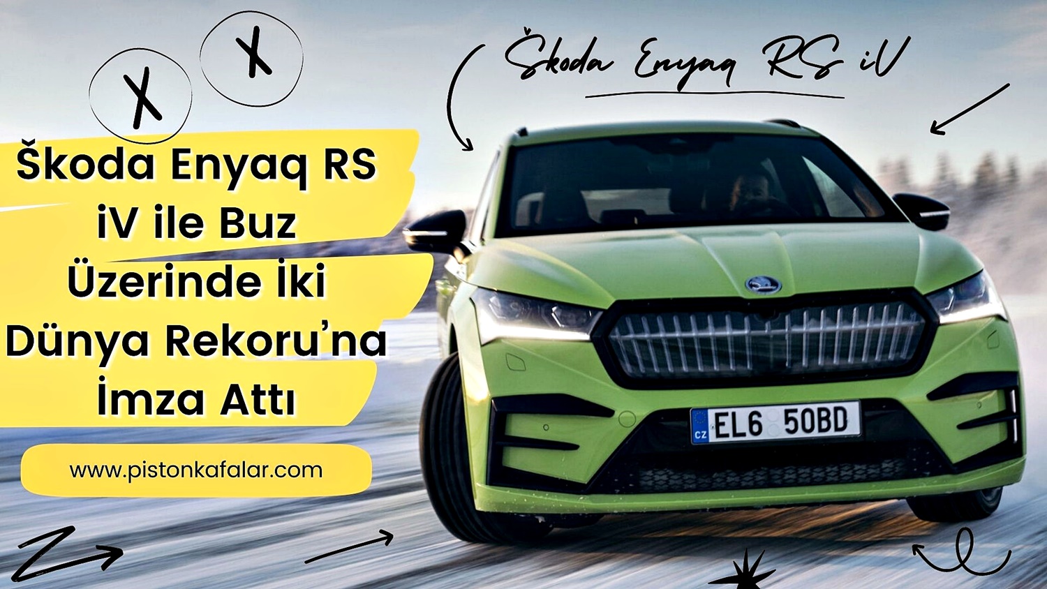 Škoda Enyaq RS iV İle Buz Üzerinde Dünya Rekoru !!