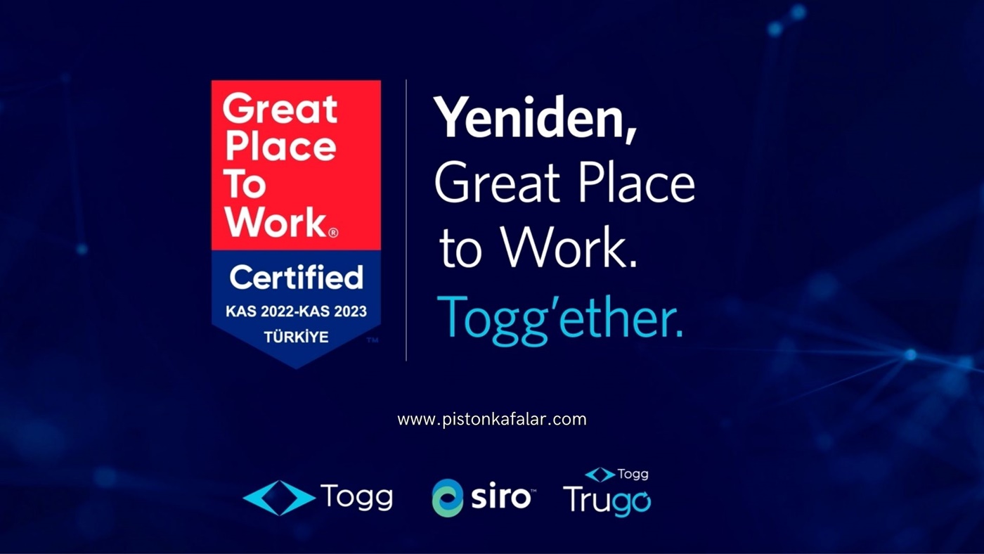 Togg Yeniden ‘Great Place to Work’ Sertifikası Kazandı