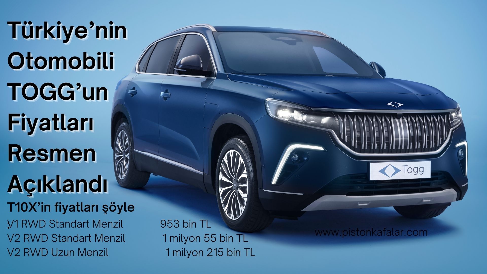 Türkiye’nin Otomobili TOGG’un Fiyatları Resmen Açıklandı